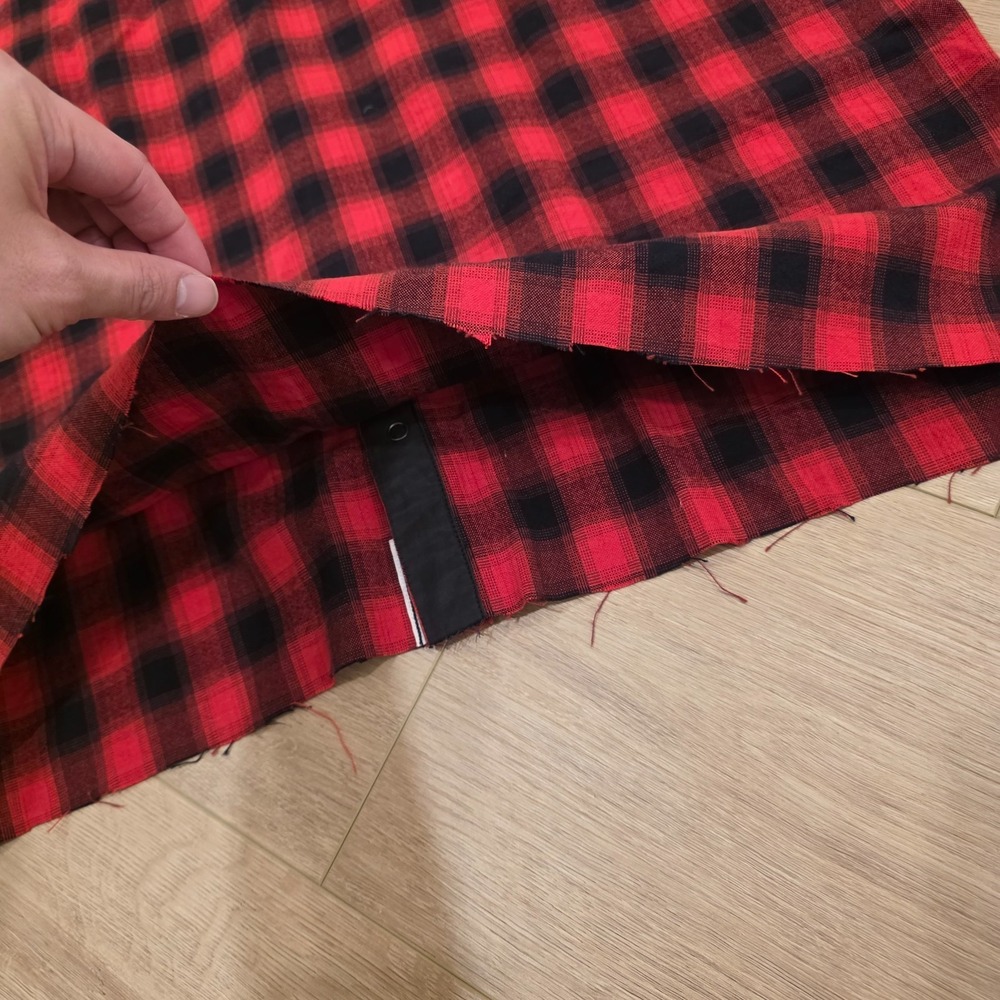 RRL Ralph Lauren Plaid Workshirt Mens XXL Western Sleeve & Hem Cut Distressed - Picture 15 of 16